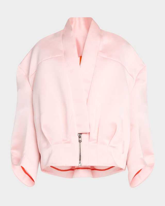Sculpted Back Bomber Jacket